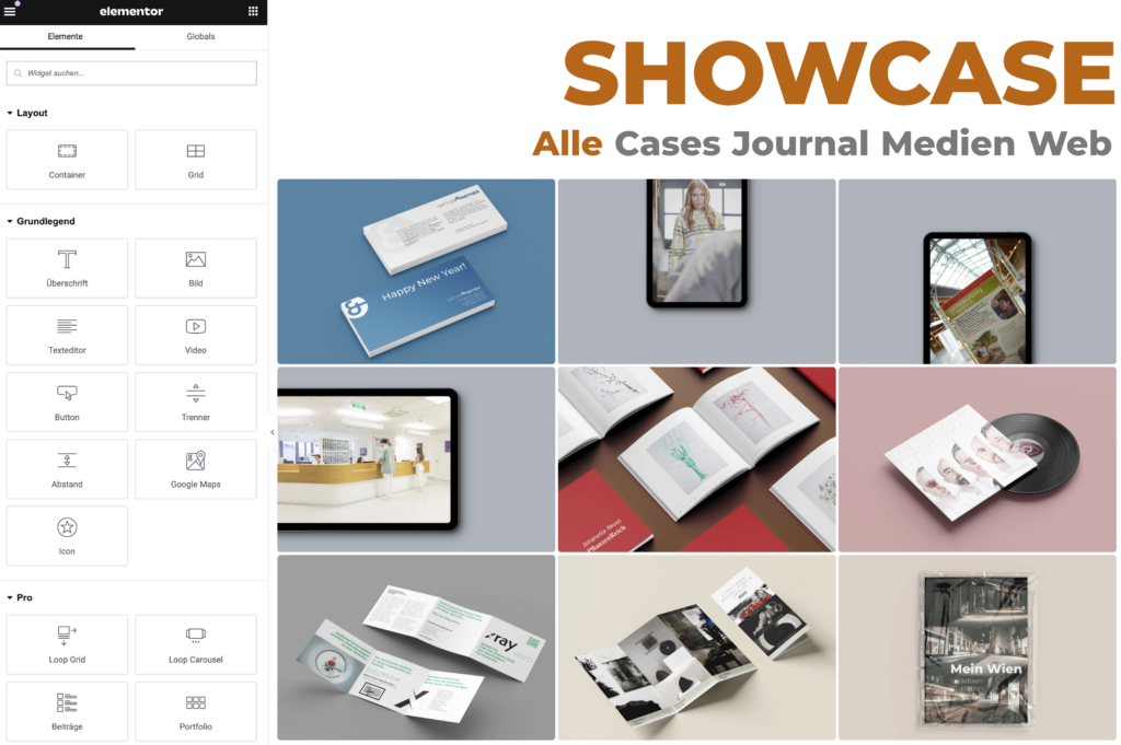 Screenshot aus dem Back-End meiner Website.