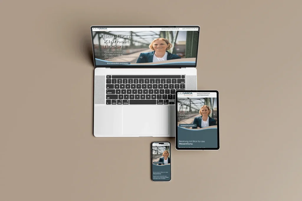 Mock Up der Website von Julia Varga.