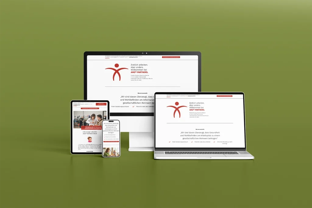 Mockup der Webseite des AMZ.