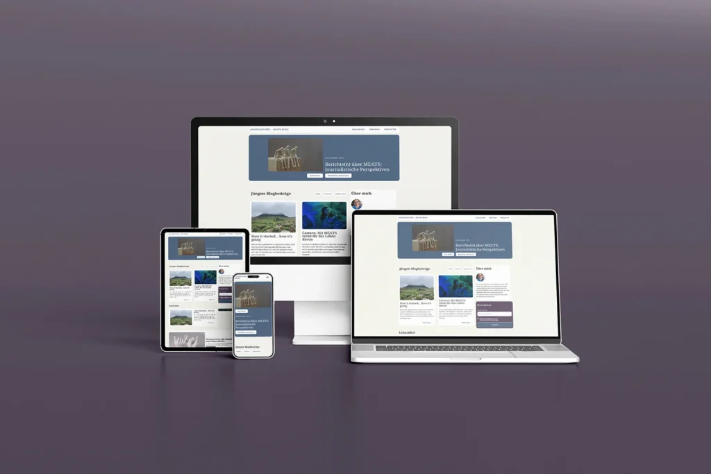 Mockup der Website von Constanze Ertl. Webdesign aus Wien.